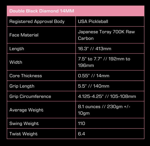 Double Black Diamond-Elongated 15 MM Demo